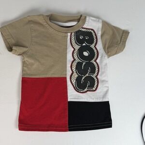 Baby Boys Urban Xtreme "Boss" Graphic T-Shirt 3-6 Months Colorblock Streetwear